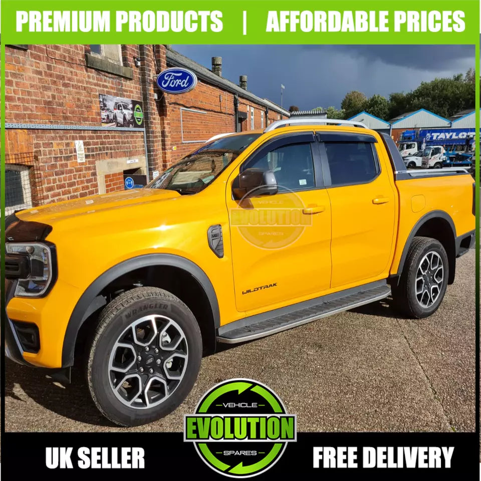 EVS WIND DEFLECTORS WIND RAIN DEFLECTORS VISORS TO FIT FORD RANGER 2023+ T9