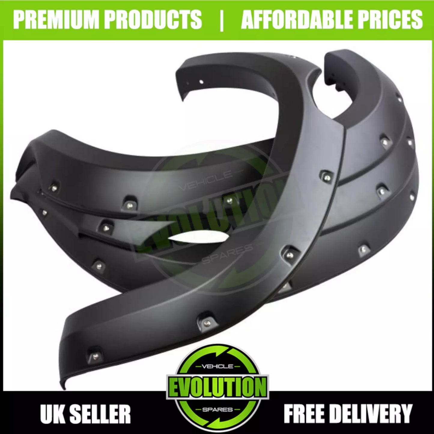 Bolt style Matte Black Raptor Look Wide Arch Kit TO FIT Ford Ranger T6 2011-2015