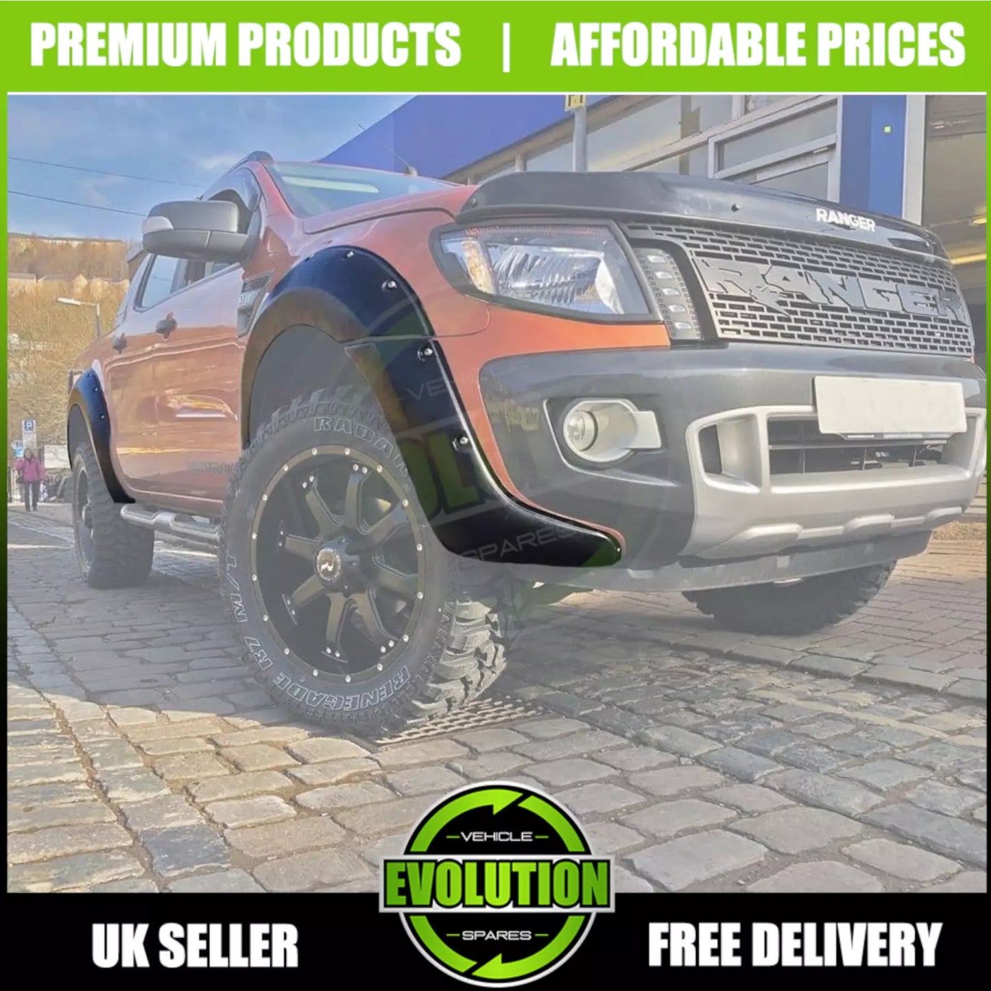 Ford Ranger T6 (2012-2015) Wide Wheel Arches - Matte Black