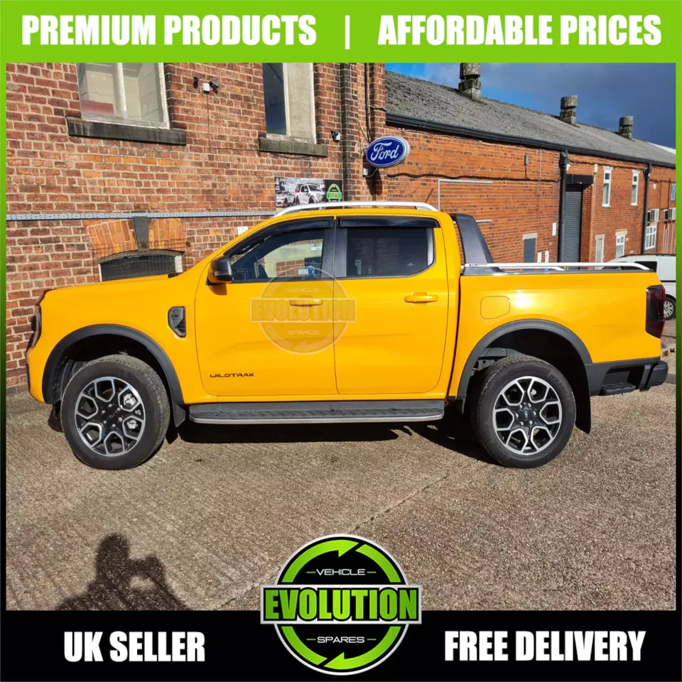 EVS WIND DEFLECTORS WIND RAIN DEFLECTORS VISORS TO FIT FORD RANGER 2023+ T9