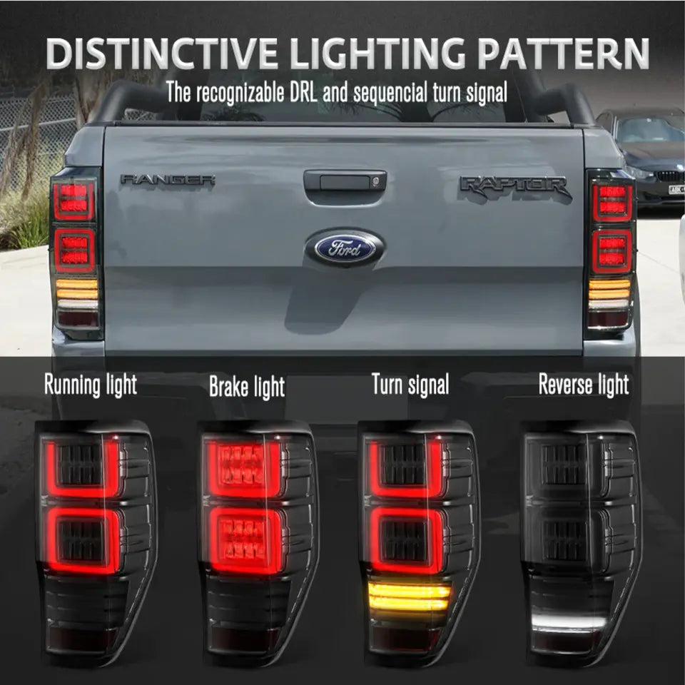 TO FIT FORD RANGER LED REAR LIGHTS BACK LIGHT 2012-2022 T6 T7 T8