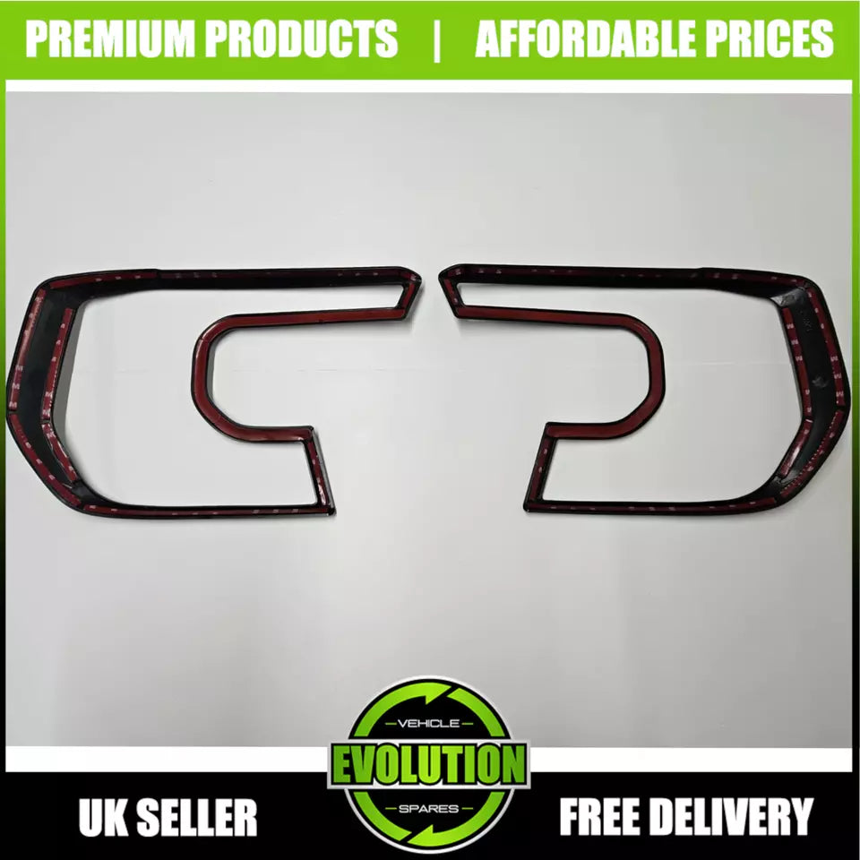 Front Headlight Cover Guard Gloss black For Ford Ranger 2023 2024- T9