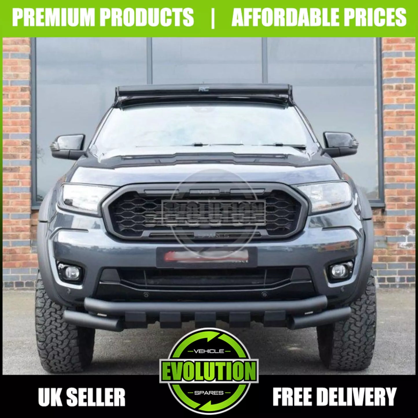 TO FIT FORD RANGER WILDTRAK STEALTH GRILLE T8 20-22 Fits WILDTRAK MODELS ONLY