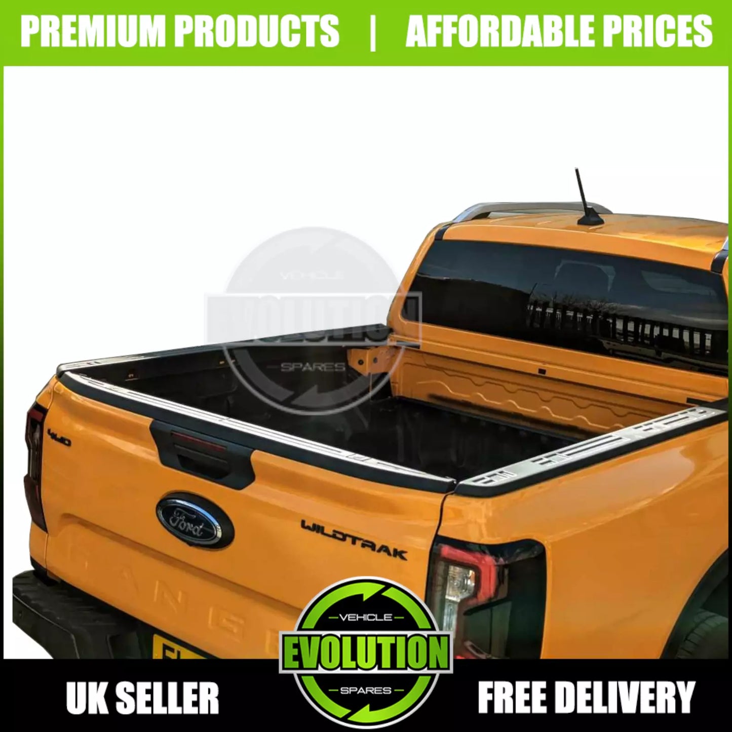 LOAD BED RAIL CAPS PROTECTOR 2 PC SET TAILGATE FOR FORD RANGER T9 2023 ON