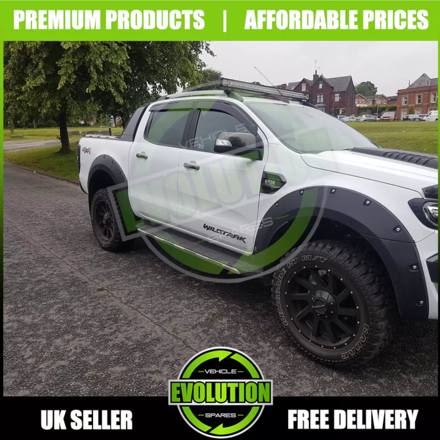 TO FIT FORD RANGER WILDTRACK T6 T7 T8 WIND RAIN DEFLECTORS VISORS EXTERNAL FIT