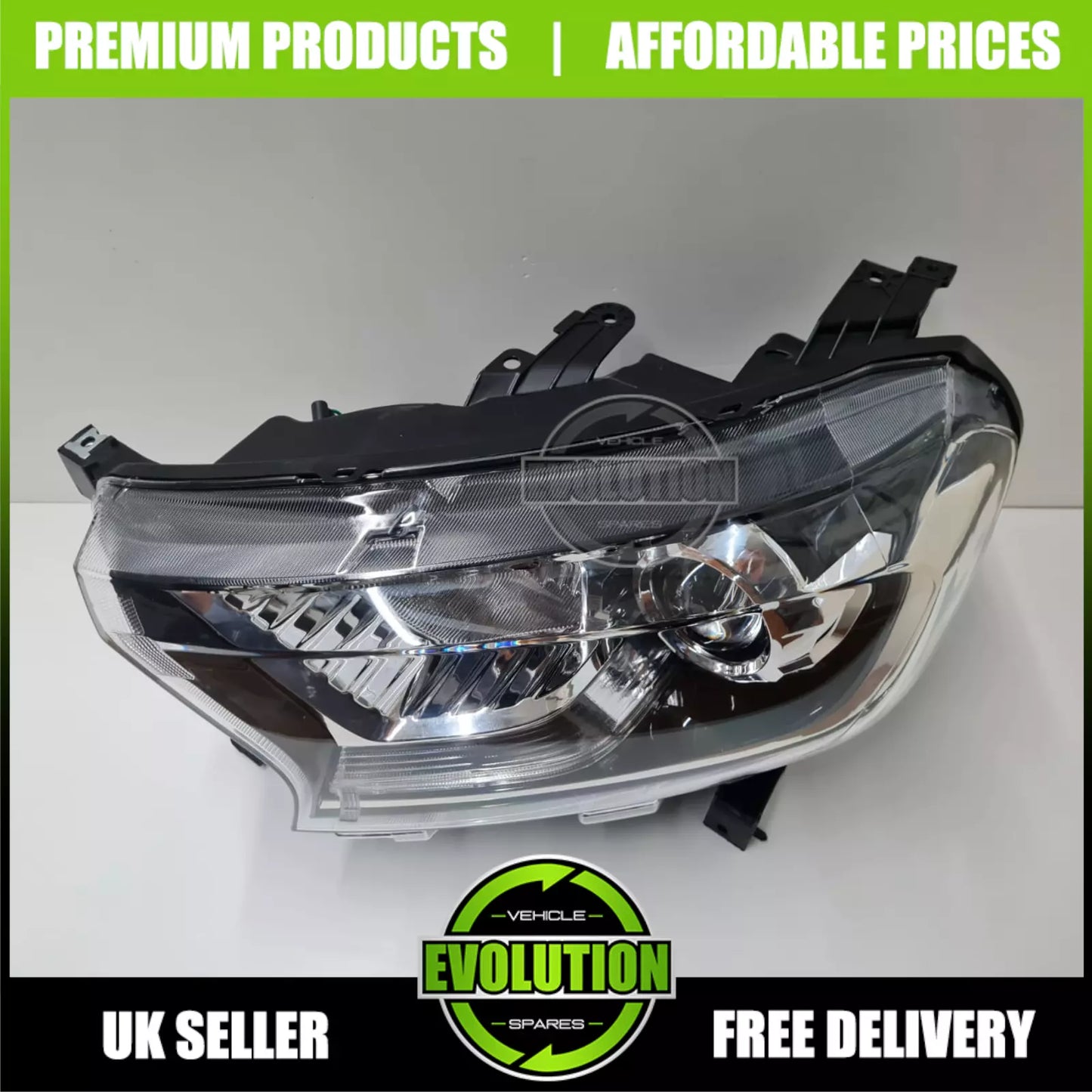 To fit Ford Ranger Headlight Projector Non-Led drl drivers and passenger 2015-2019