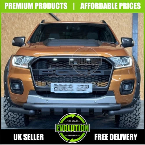 Matte Black Raptor F150 Style LED Grille Grill TO FIT Ford Ranger T7 2016-2018