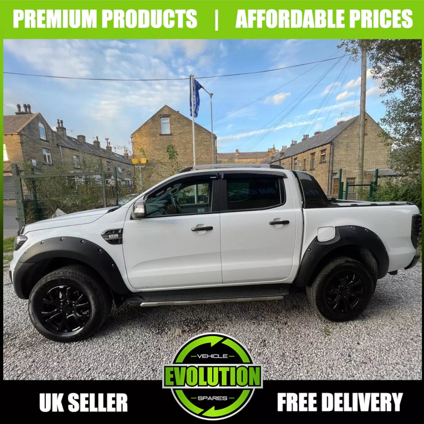Wheel Arches Kit Bolt On Look Wide Style To Fit Ford Ranger 2019-22 T8 Fenders