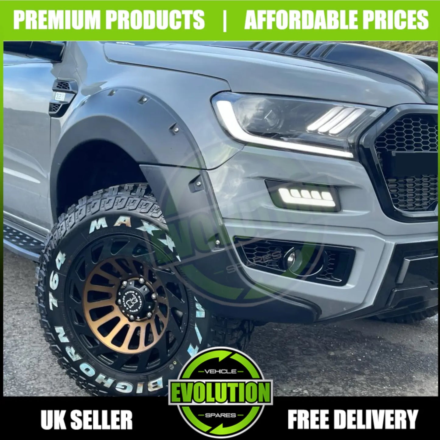 LED MUSTANG HEADLIGHTS SEQUENTIAL INDICATOR TO FIT FORD RANGER 2016-2022 T7 T8
