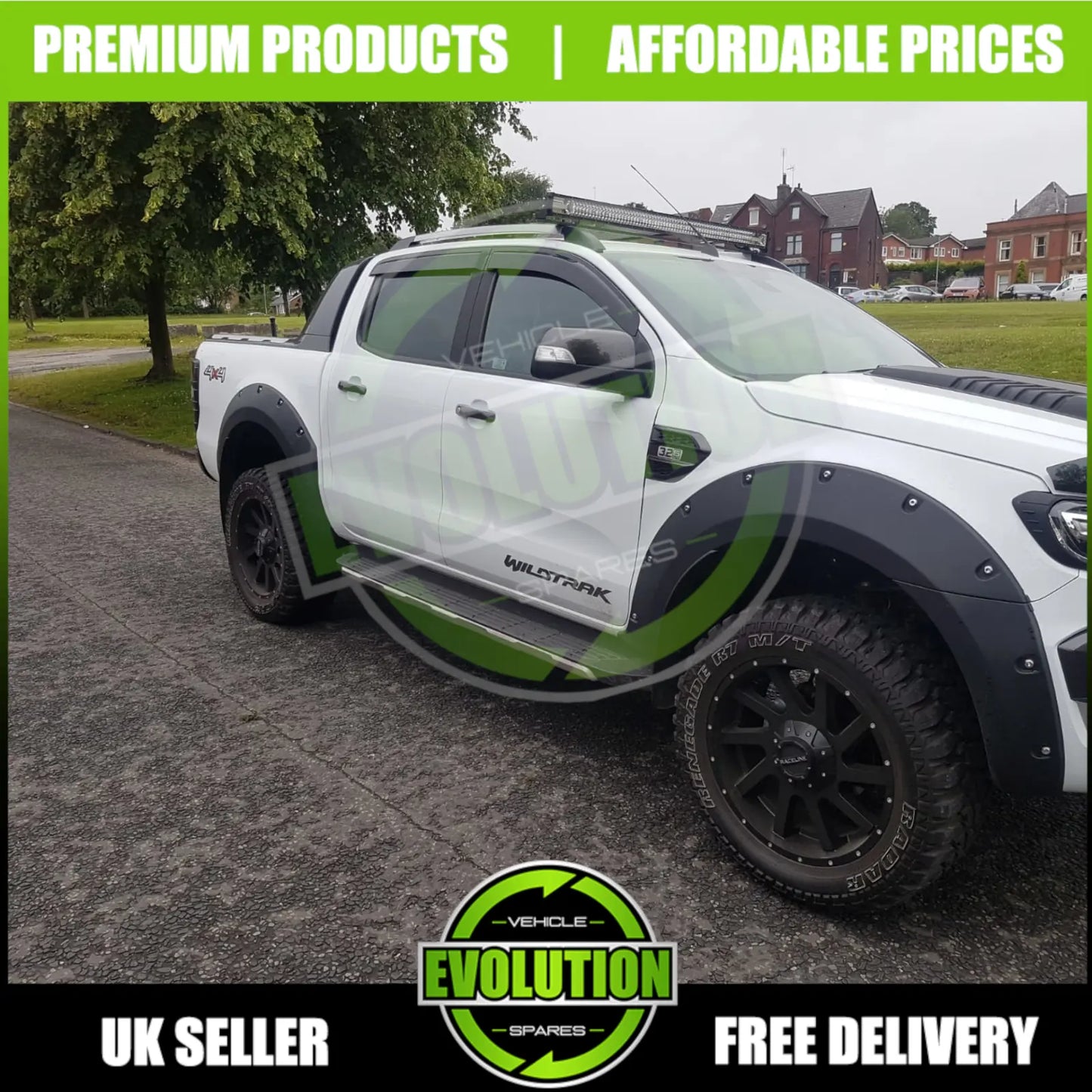 Wide Wheel Arches Fender Flares - Matte Black TO FIT FORD RANGER 2015-2019 T7
