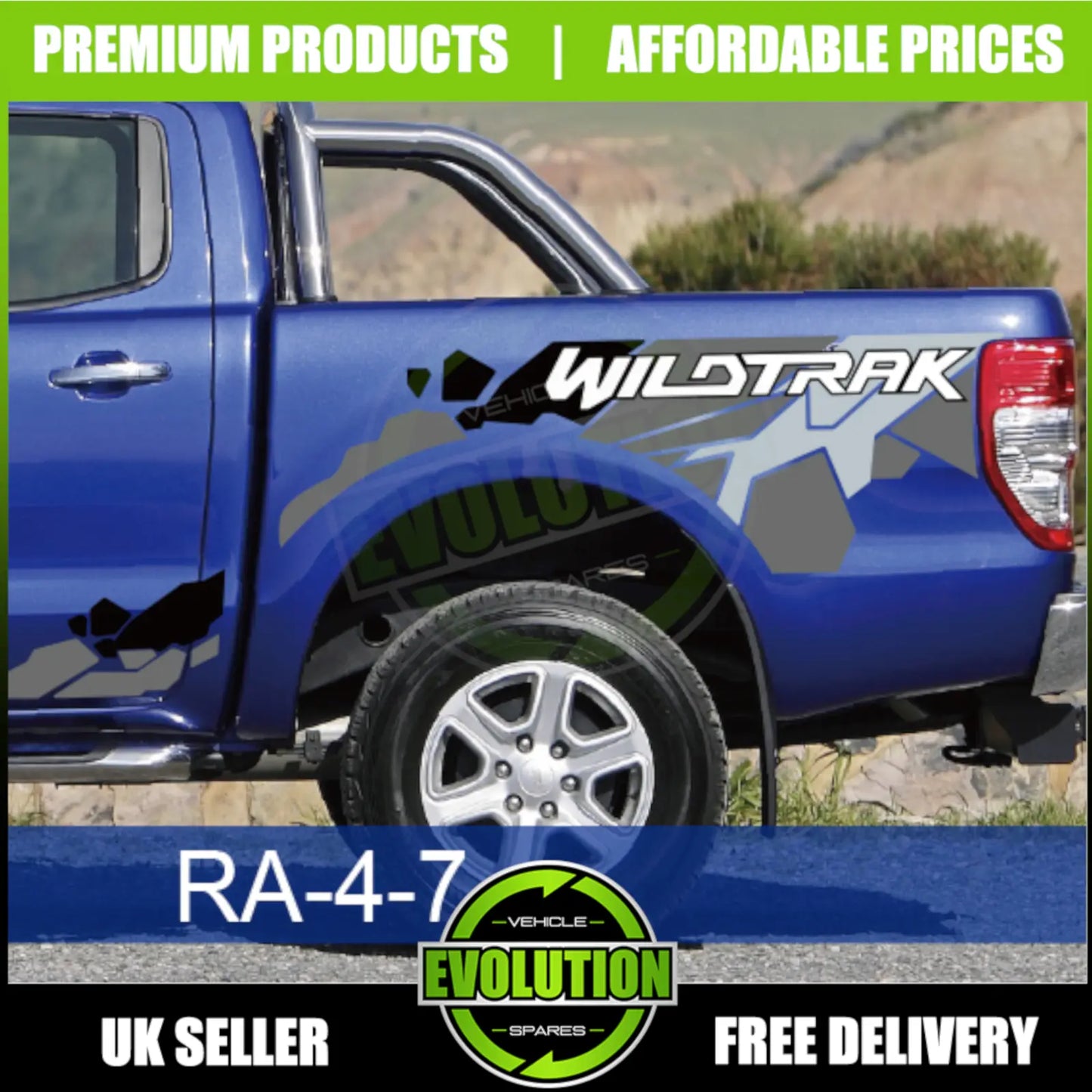 To Fit Ford Ranger 2012-2021 truck decals stickers graphics Wildtrack