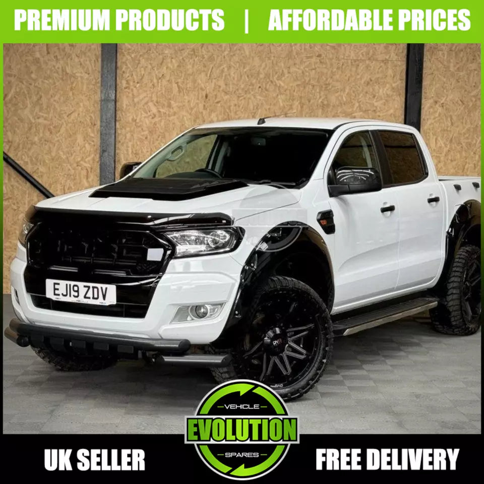 Bonnet Scoop Hood Vent Cover To Fit Ford Ranger 2015-2023 T7 T8 Matt black