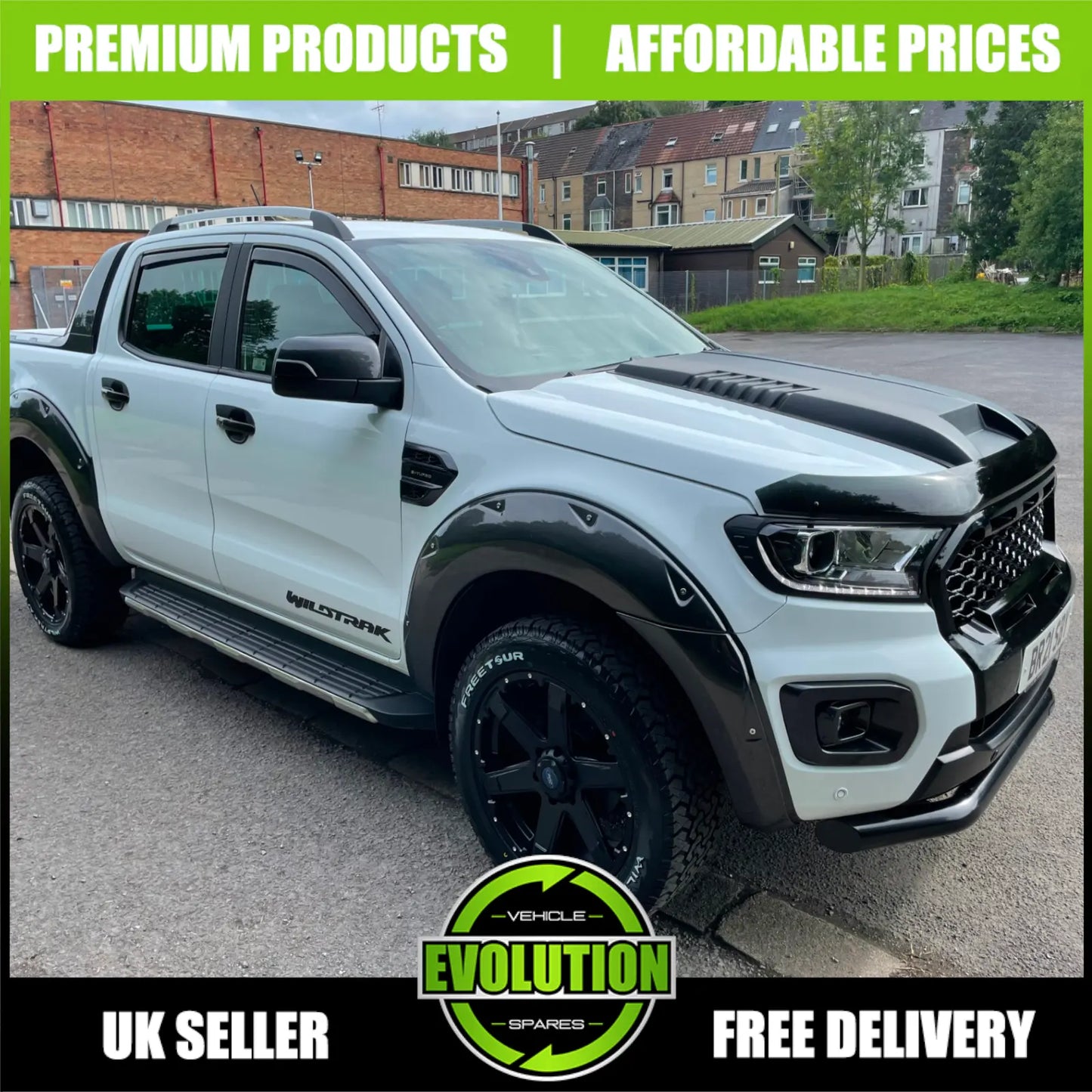 Raptor Style Bonnet Scoop Grill Vent To FIT FORD RANGER 2016-2022 T7 T8