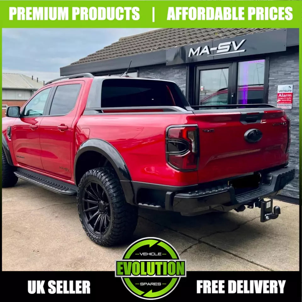 Rear Tail Light Cover Covers Guard Gloss black For Ford Ranger 2023 2024- T9
