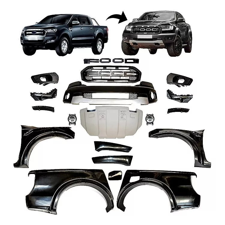body kit to fit Ford Ranger T6 to T7 Raptor lights bumper wheel arches bonnet