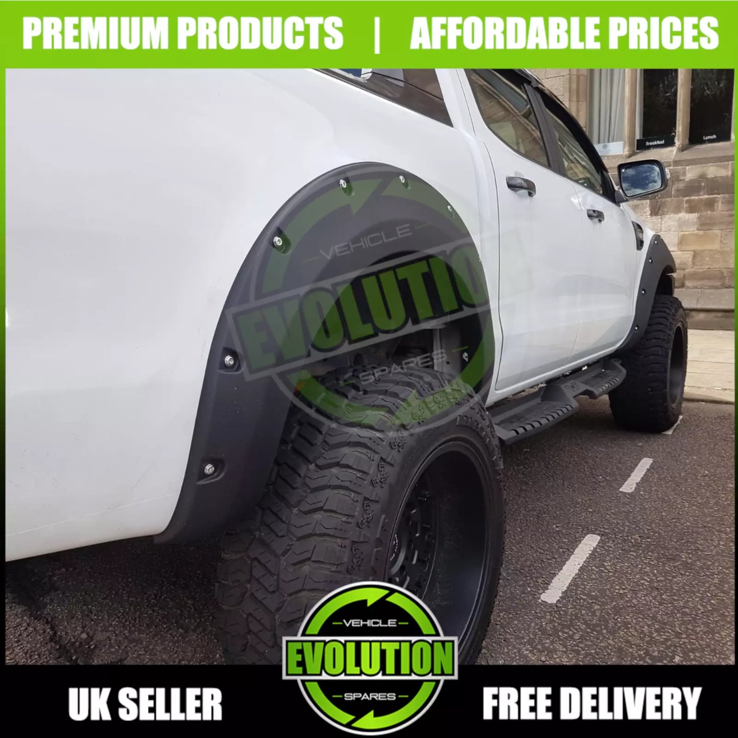 Wide Wheel Arches Fender Flares - Matte Black TO FIT FORD RANGER 2016-2019 T7
