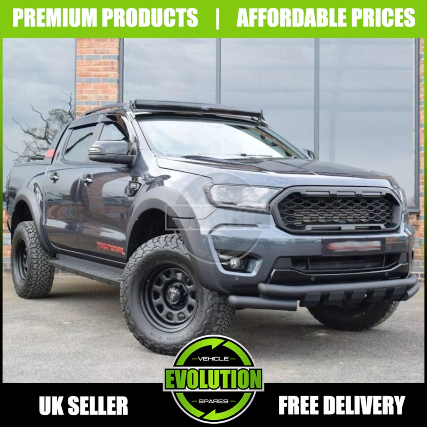 TO FIT FORD RANGER WILDTRAK STEALTH GRILLE T8 20-22 Fits WILDTRAK MODELS ONLY