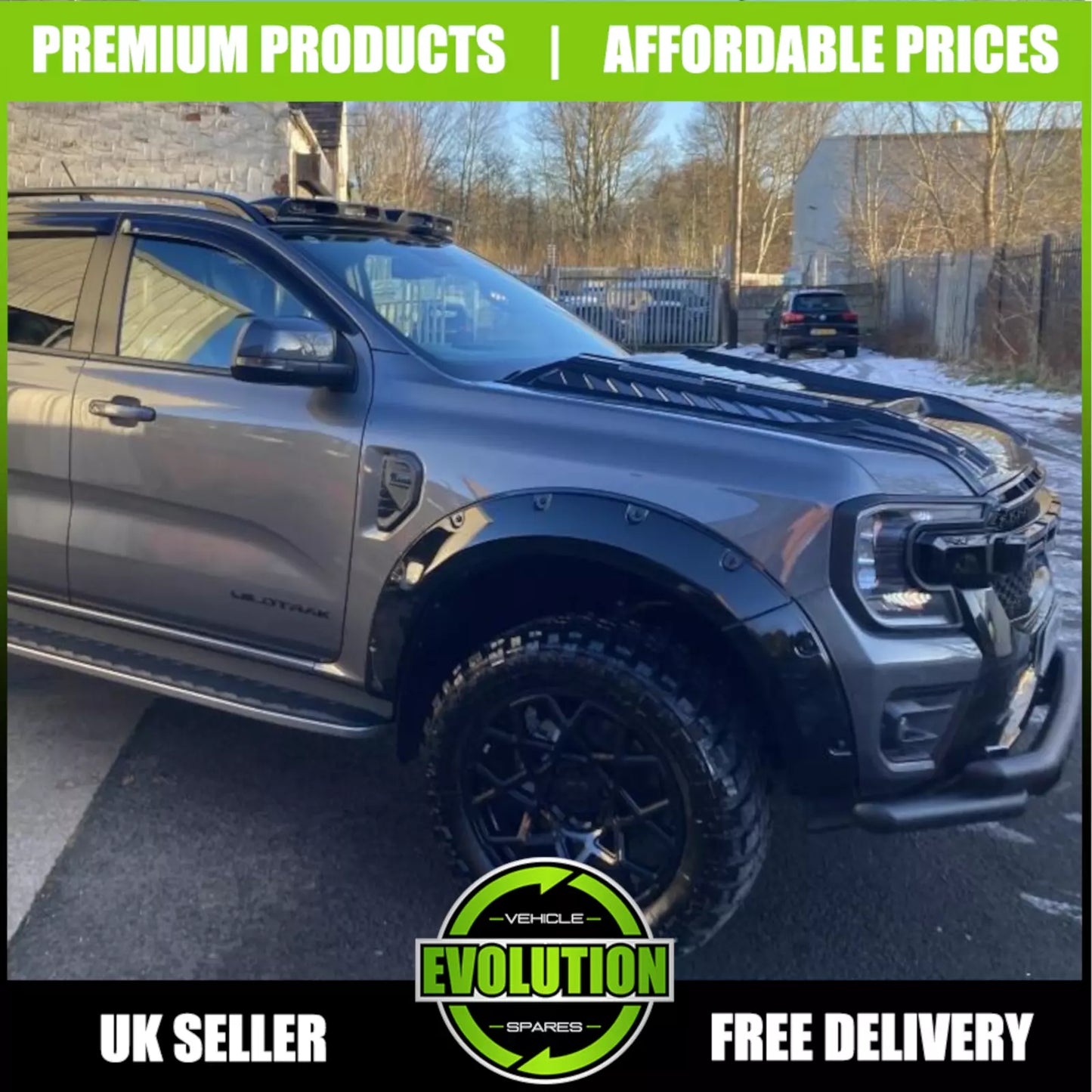 Bonnet Scoop Grill Vent Large Matte To FIT FORD RANGER 2023- T9