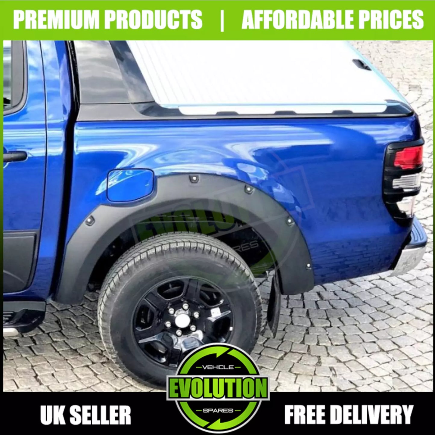 Bolt style Matte Black Raptor Look Wide Arch Kit TO FIT Ford Ranger T6 2011-2015