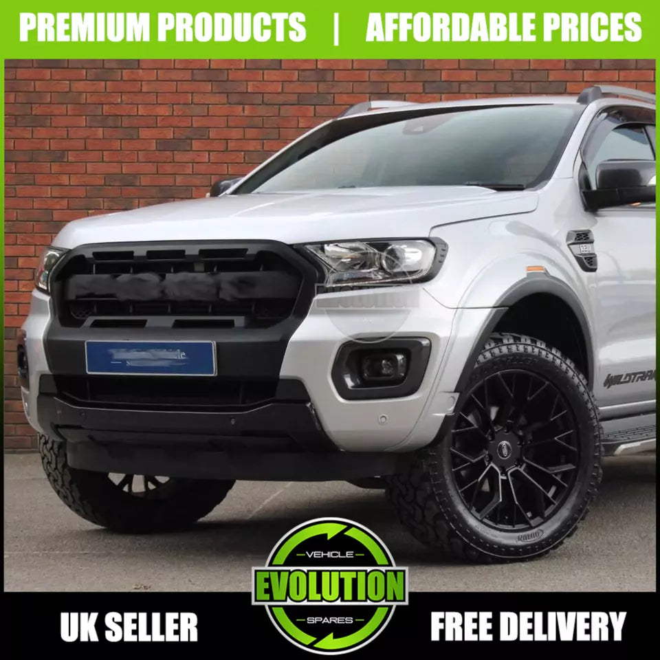 TO FIT FORD RANGER WILDTRACK T8 2019-2022 Matte Black grill grille