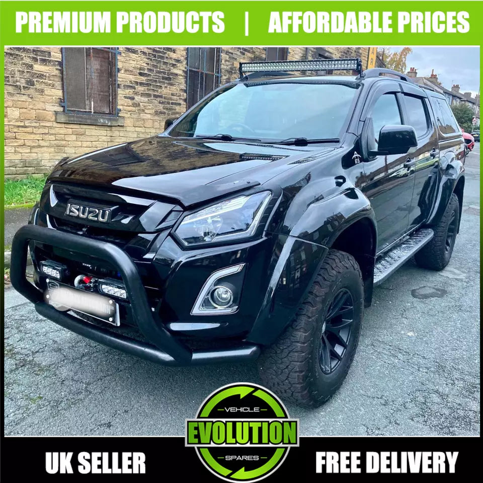 WIND DEFLECTORS WIND RAIN DEFLECTORS VISORS TO FIT ISUZU D-MAX 2012-2019