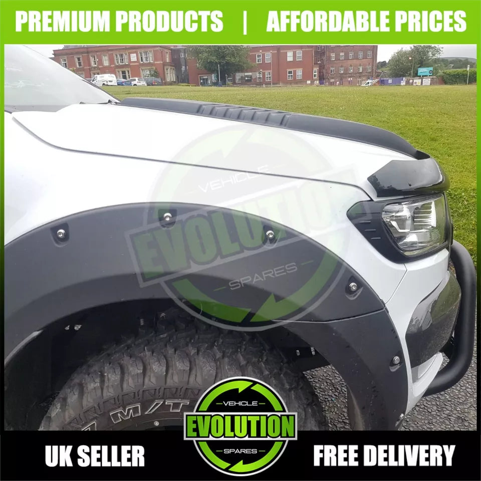 Front Headlight Cover Trims MATTE BLACK surround TO FIT Ford Ranger 2015-2022