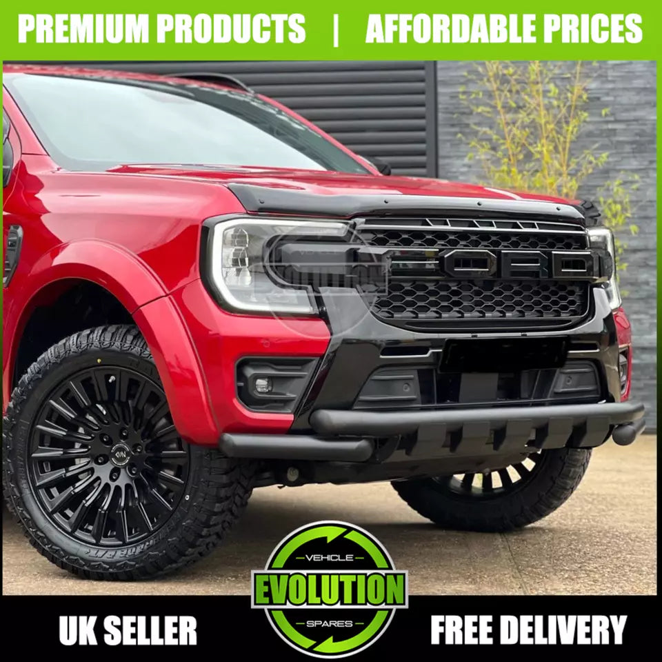 BONNET GUARD BUG DEFLECTOR GLOSS BLACK TO FIT FORD RANGER T9 2023- PROTECTOR