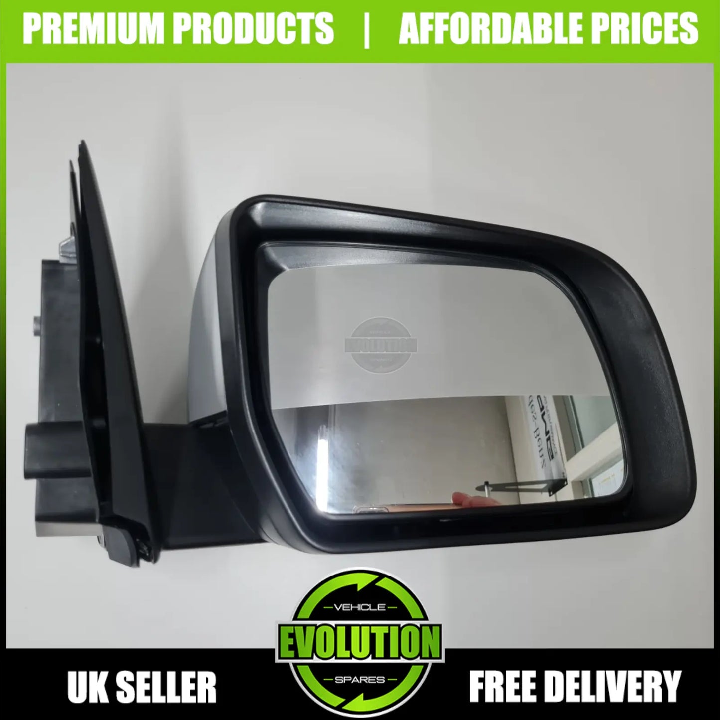 TO FIT FORD RANGER 2011-2022 Door Wing Mirror Chrome Electric DRIVERS RIGHT
