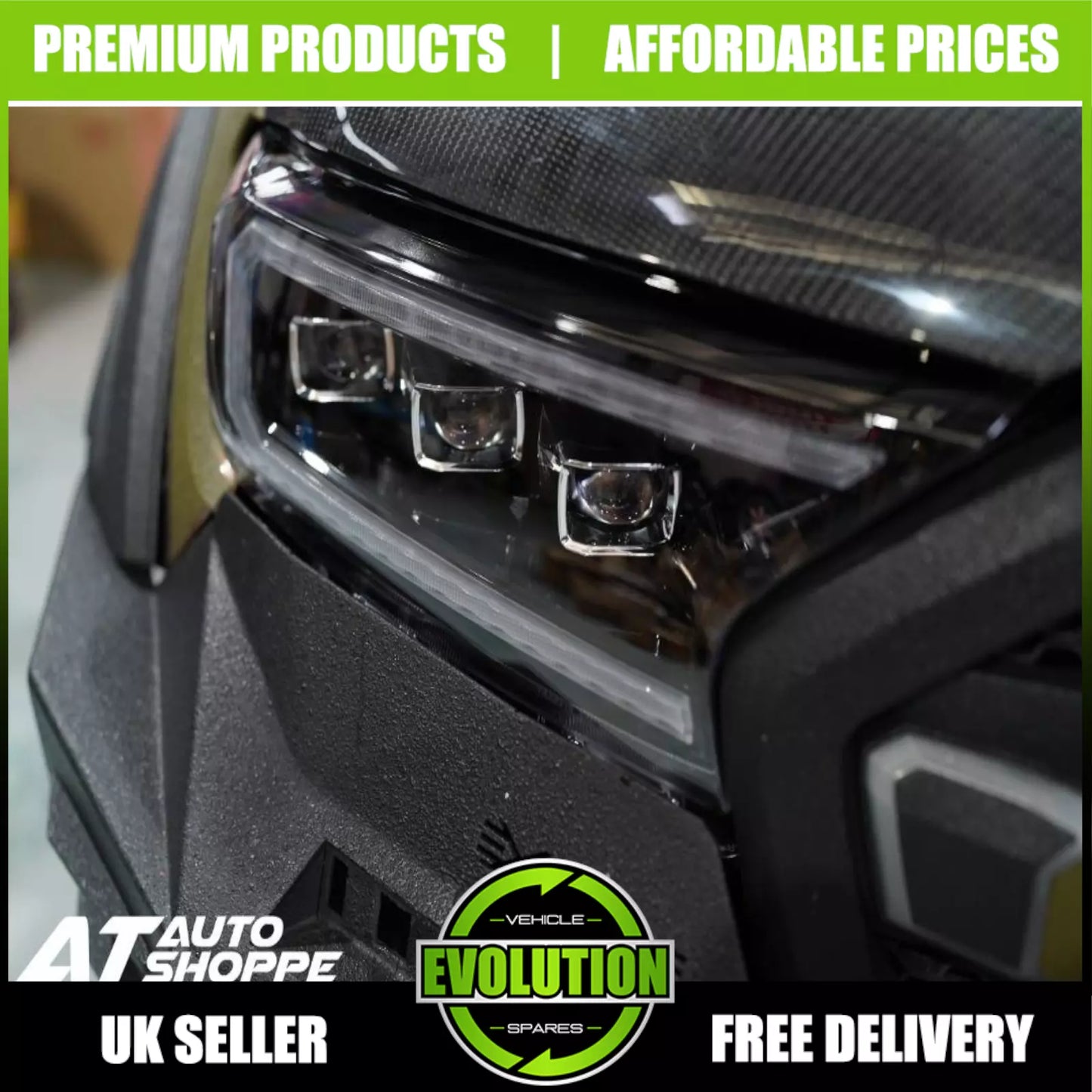 EVS LED Projector Headlights DRL Replacement To fit 2015-2021 Ford Ranger T7 T8