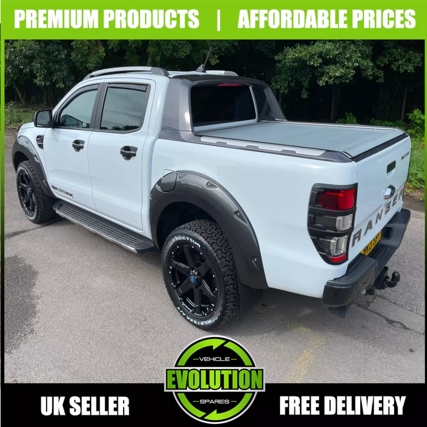 To fit FORD RANGER T6 T7 T8 2012-2022 ROOF RAILS BARS ROOF RACK PAIR IN SILVER