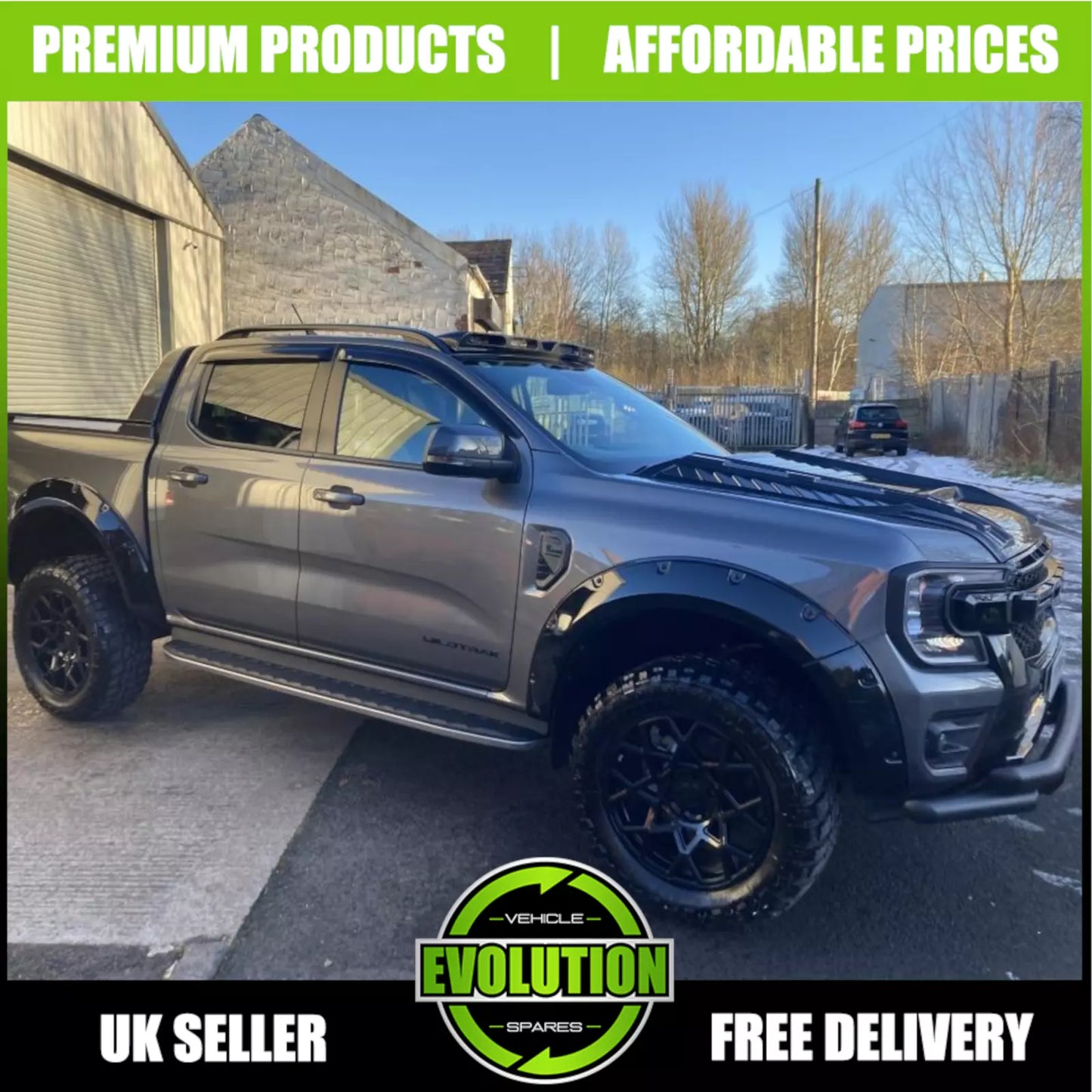 Bonnet Scoop Grill Vent Large Matte To FIT FORD RANGER 2023- T9