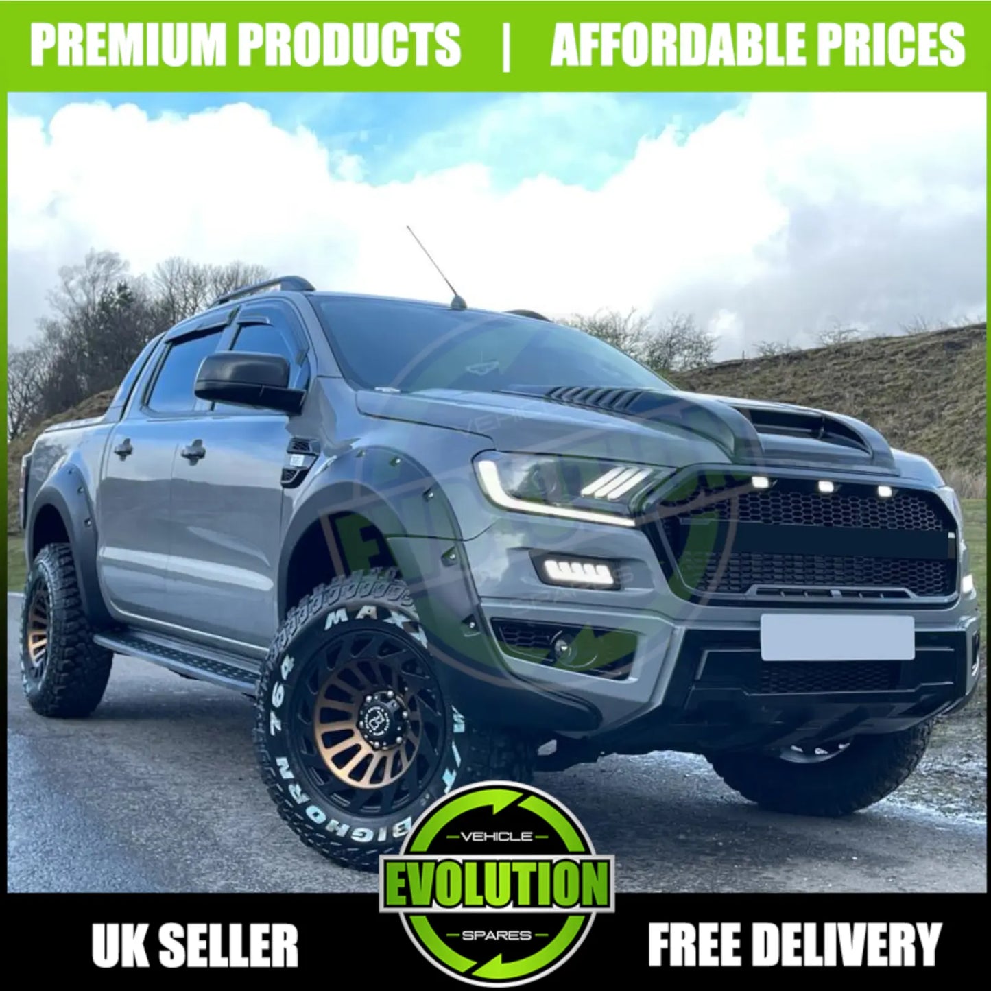 LED MUSTANG HEADLIGHTS SEQUENTIAL INDICATOR TO FIT FORD RANGER 2016-2022 T7 T8