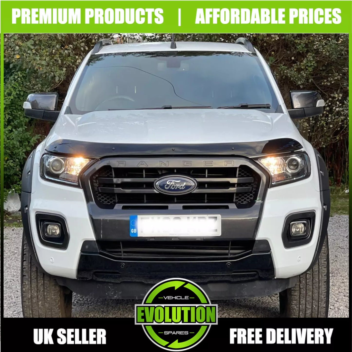 Wheel Arches Kit Bolt On Look Wide Style To Fit Ford Ranger 2019-22 T8 Fenders