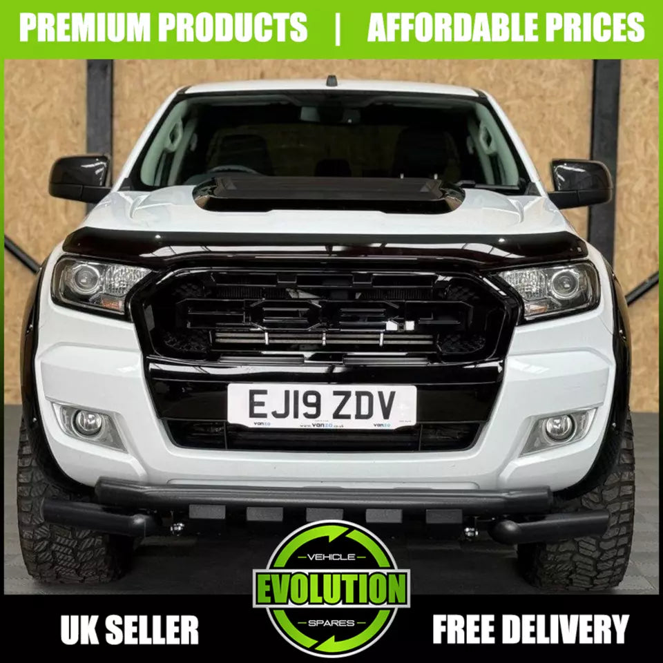 Bonnet Scoop Hood Vent Cover To Fit Ford Ranger 2015-2023 T7 T8 Matt black