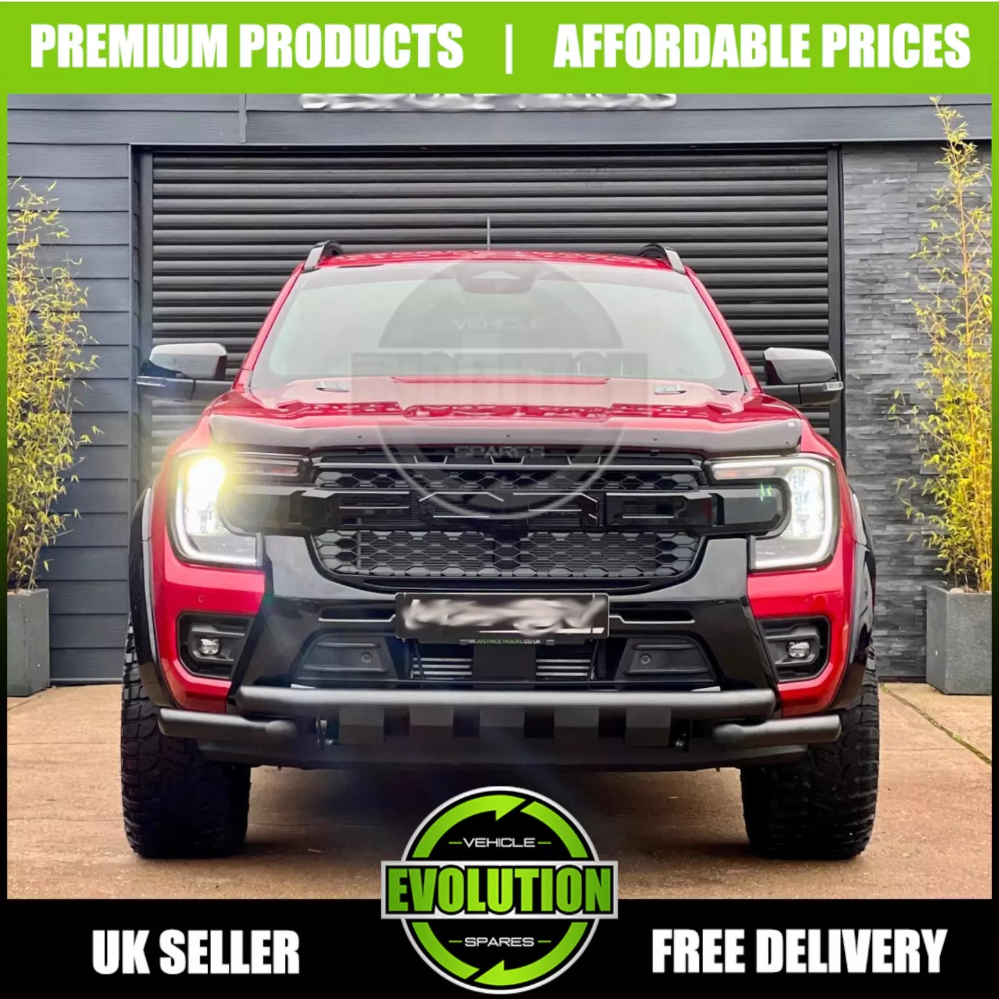 85mm OEM LOOK GLOSS BLACK WHEEL ARCHES Fits Ford Ranger 2023- T9