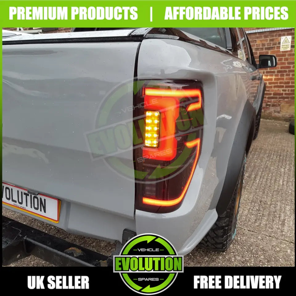TO FIT FORD RANGER WILDTRACK LED BACK LIGHTS SMOKED FINISH - 2012-2022