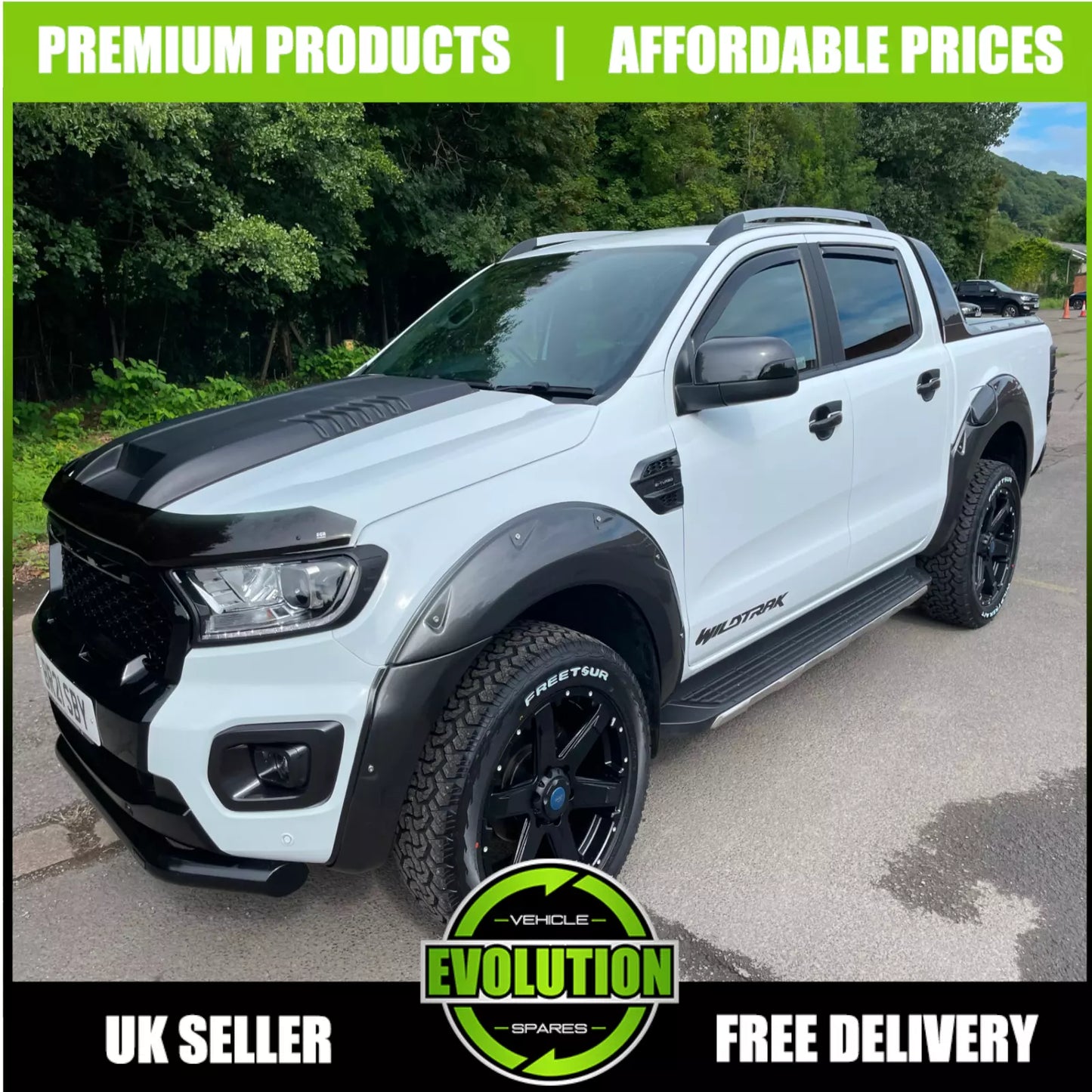 To fit FORD RANGER T6 T7 T8 2012-2022 ROOF RAILS BARS ROOF RACK PAIR IN SILVER