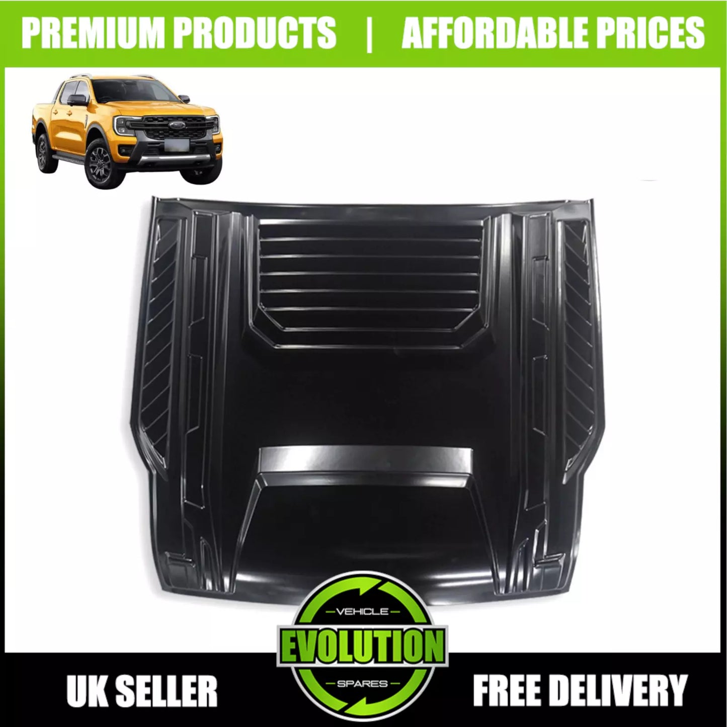 Bonnet Scoop Grill Vent Large Matte To FIT FORD RANGER 2023- T9