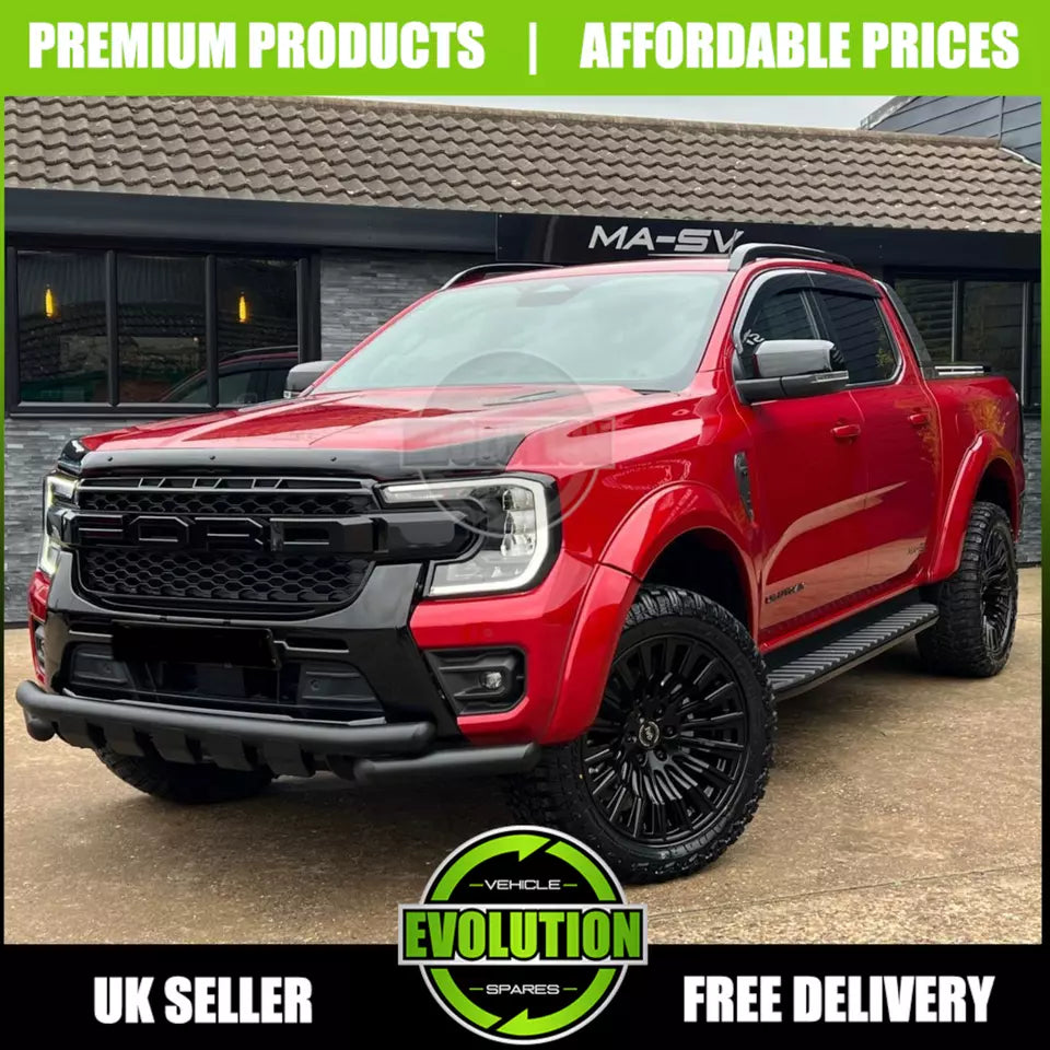 BONNET GUARD BUG DEFLECTOR GLOSS BLACK TO FIT FORD RANGER T9 2023- PROTECTOR