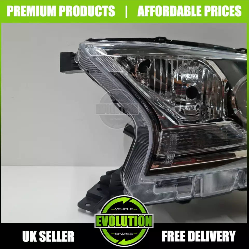 To fit Ford Ranger Headlight Projector Non-Led drl drivers and passenger 2015-2019