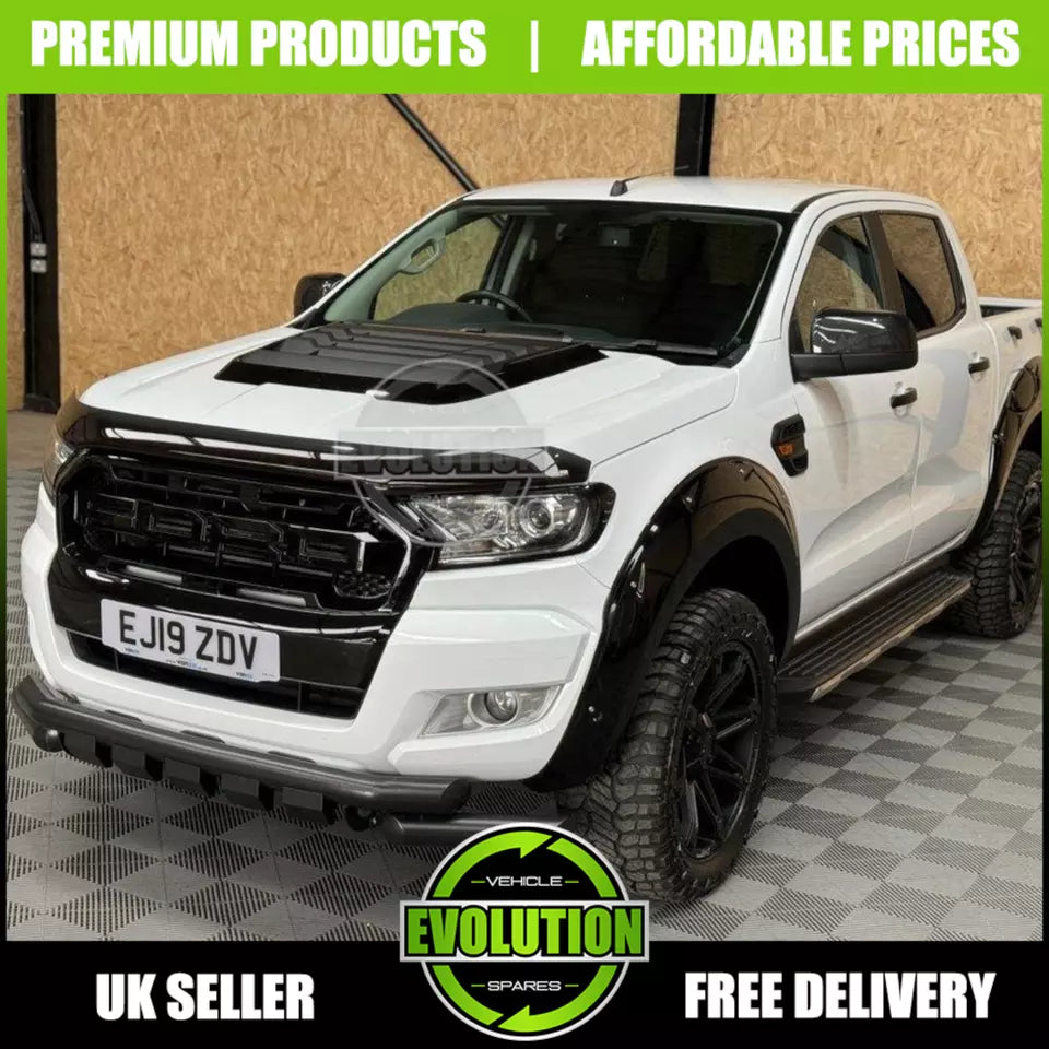 Bonnet Scoop Hood Vent Cover To Fit Ford Ranger 2015-2023 T7 T8 Matt black