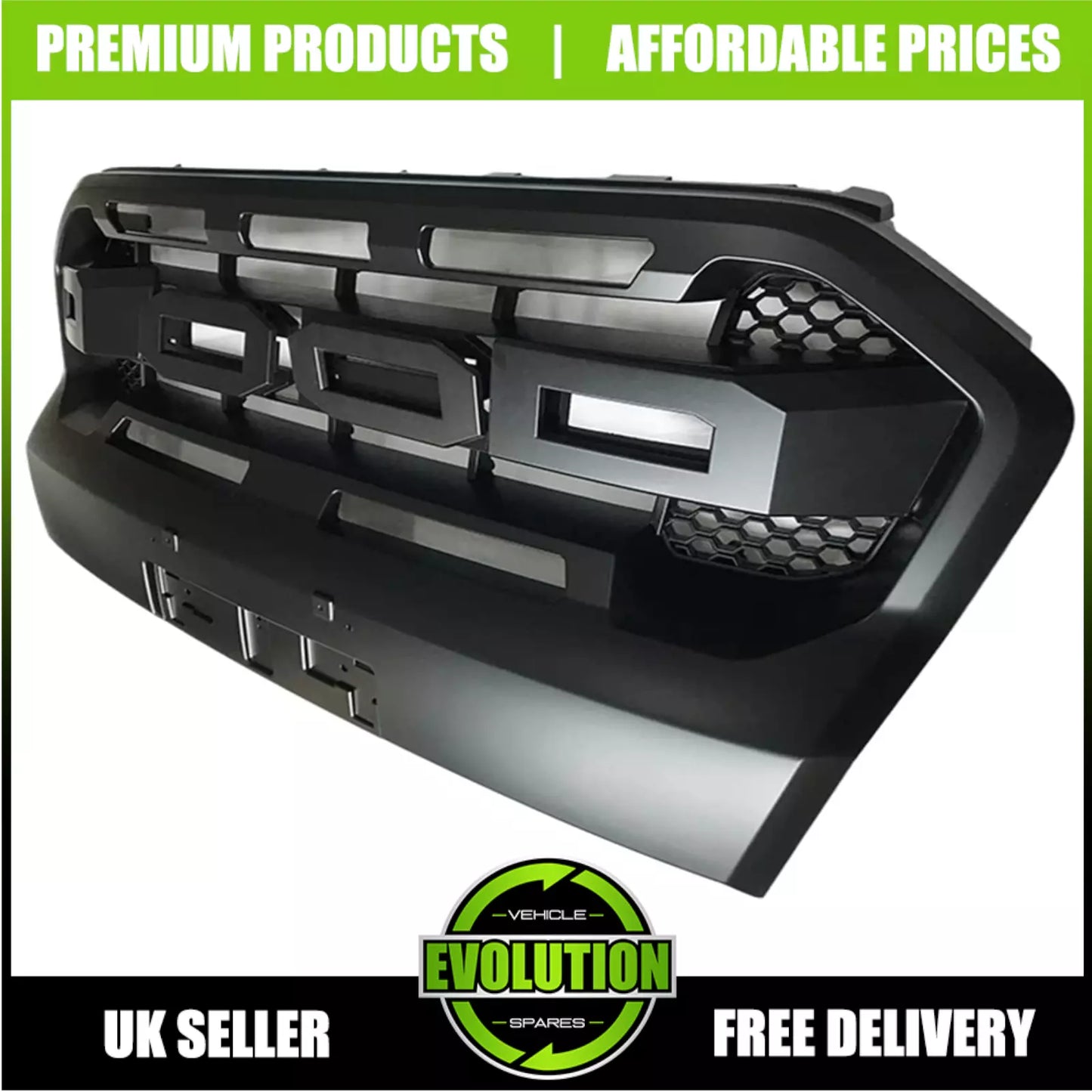 Matte Black front Grille Grill TO FIT Ford Ranger T7 2016-2018