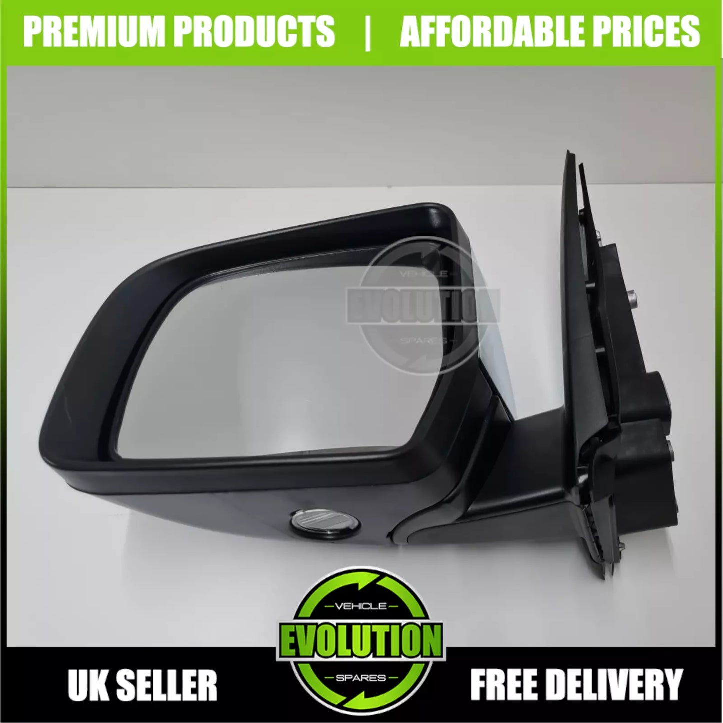TO FIT FORD RANGER 2011-2022 Door Wing Mirror Chrome Electric PASSENGER LEFT