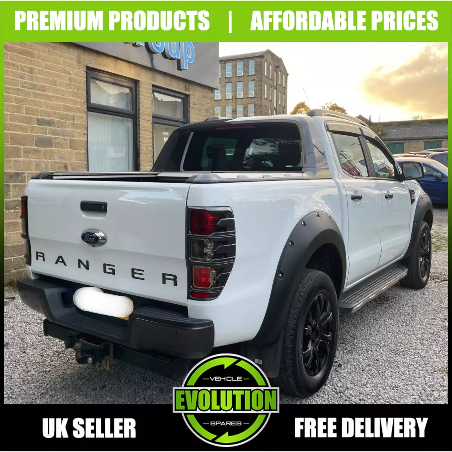 Wheel Arches Kit Bolt On Look Wide Style To Fit Ford Ranger 2019-22 T8 Fenders