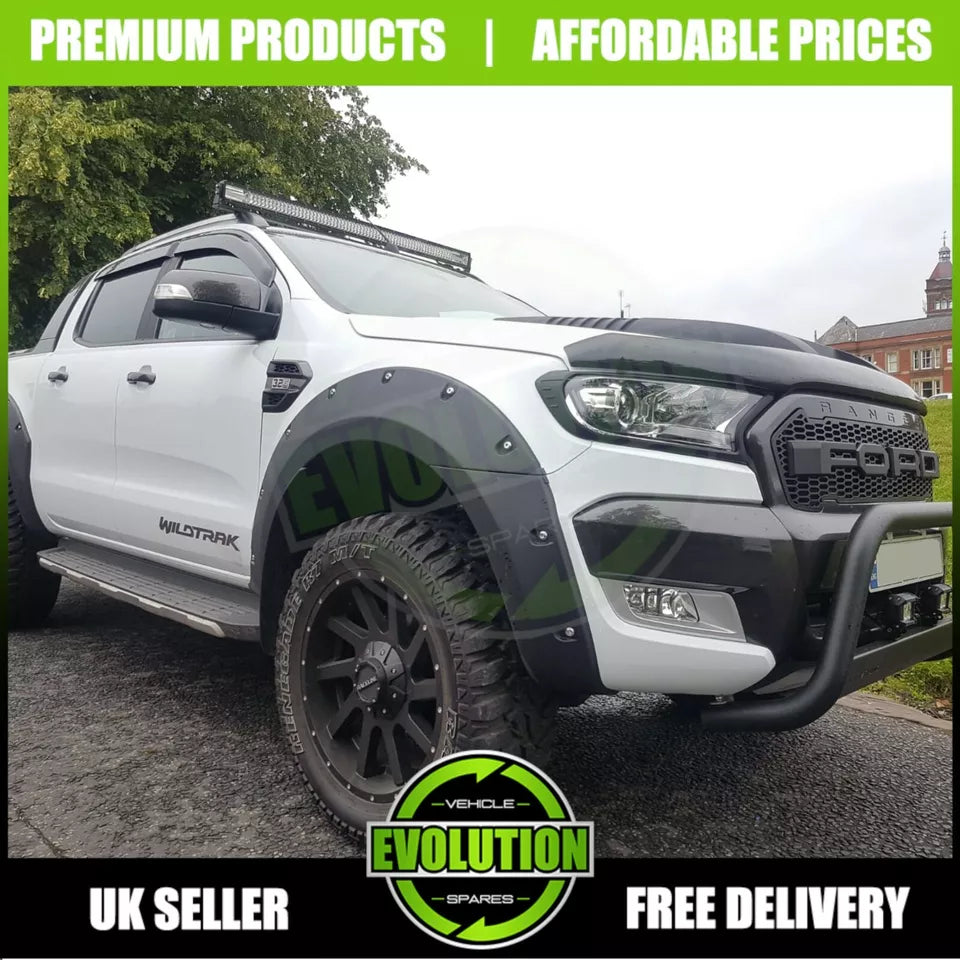 Ford Ranger T7/T8 Bonnet Guard & Wind Deflector Set (2015-2022)