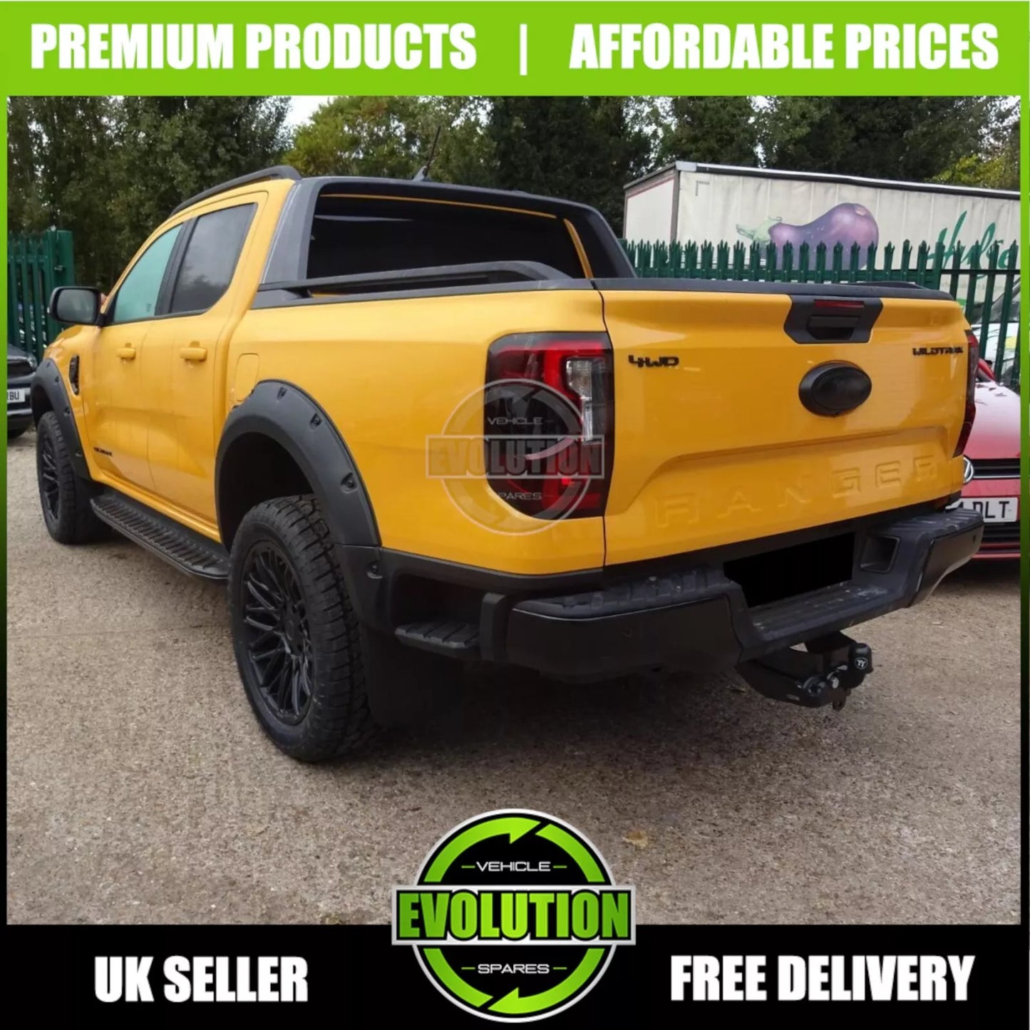 Wheel Arches Bolt Look Wide Fits Ford Ranger 2023- T9 Fenders 9 INCH PARK ASSIST