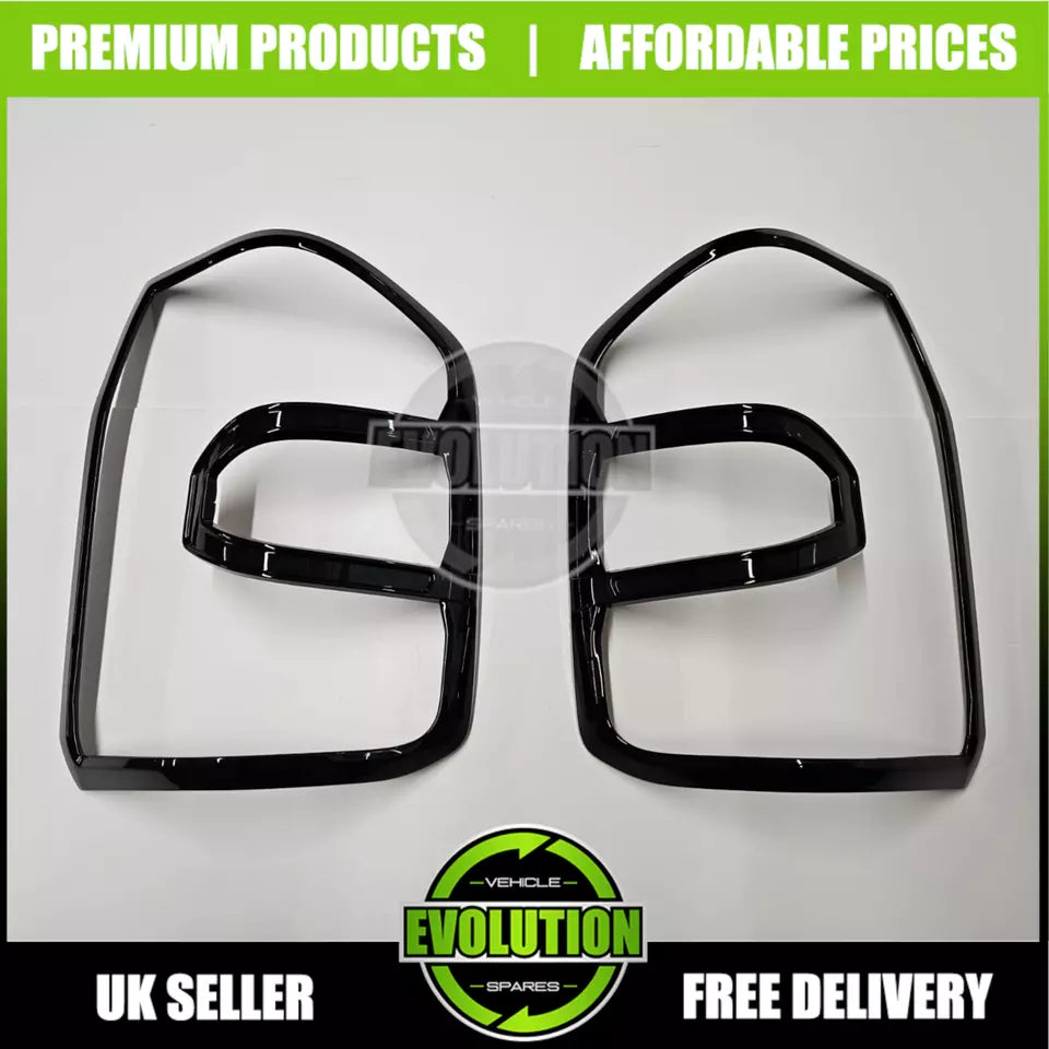 Rear Tail Light Cover Covers Guard Gloss black For Ford Ranger 2023 2024- T9
