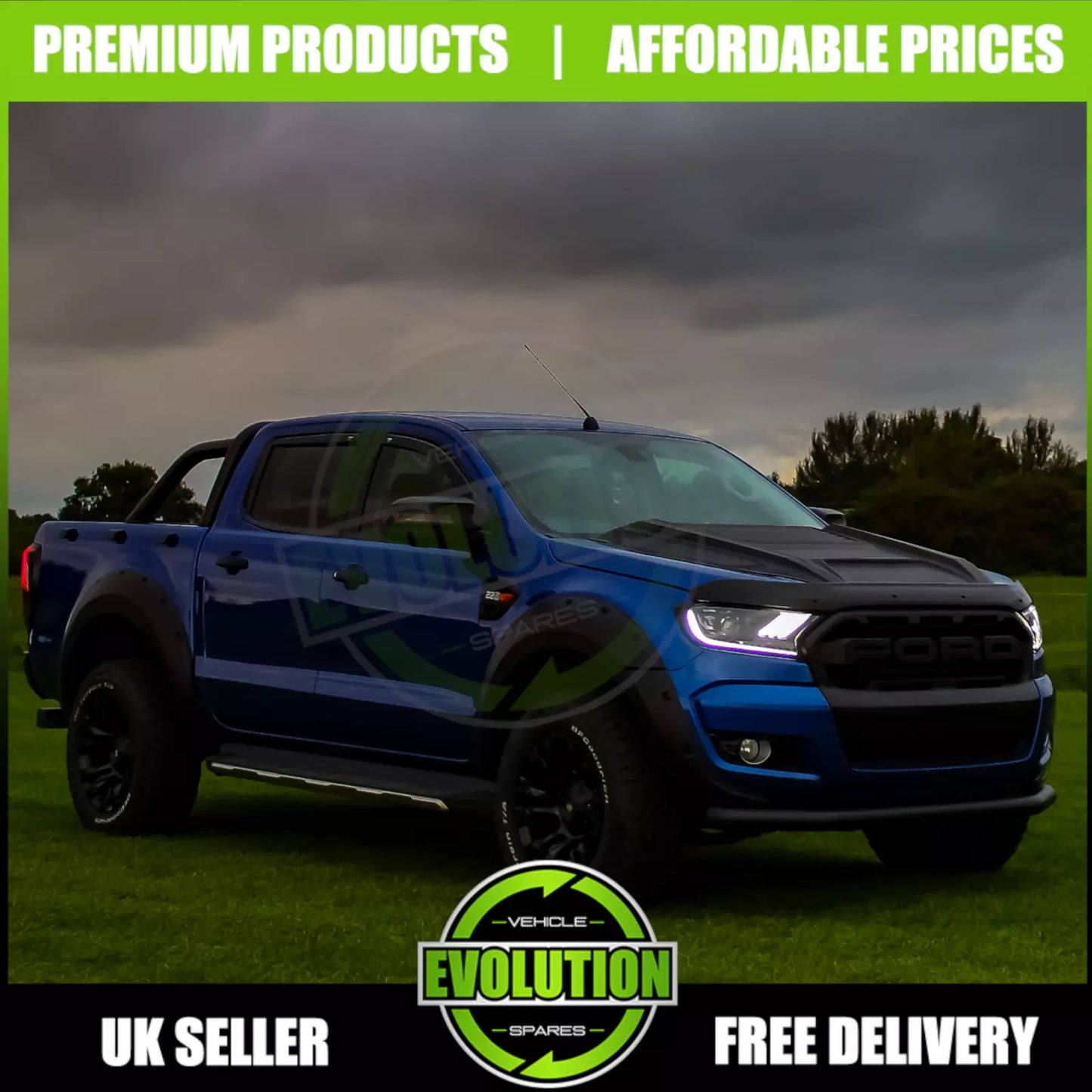Bonnet Scoop Grill Vent Large To FIT FORD RANGER 2016-2022 T7 T8