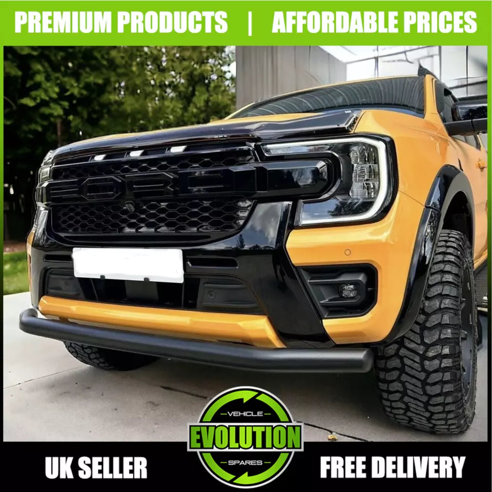 Front Headlight Cover Guard Gloss black For Ford Ranger 2023 2024- T9
