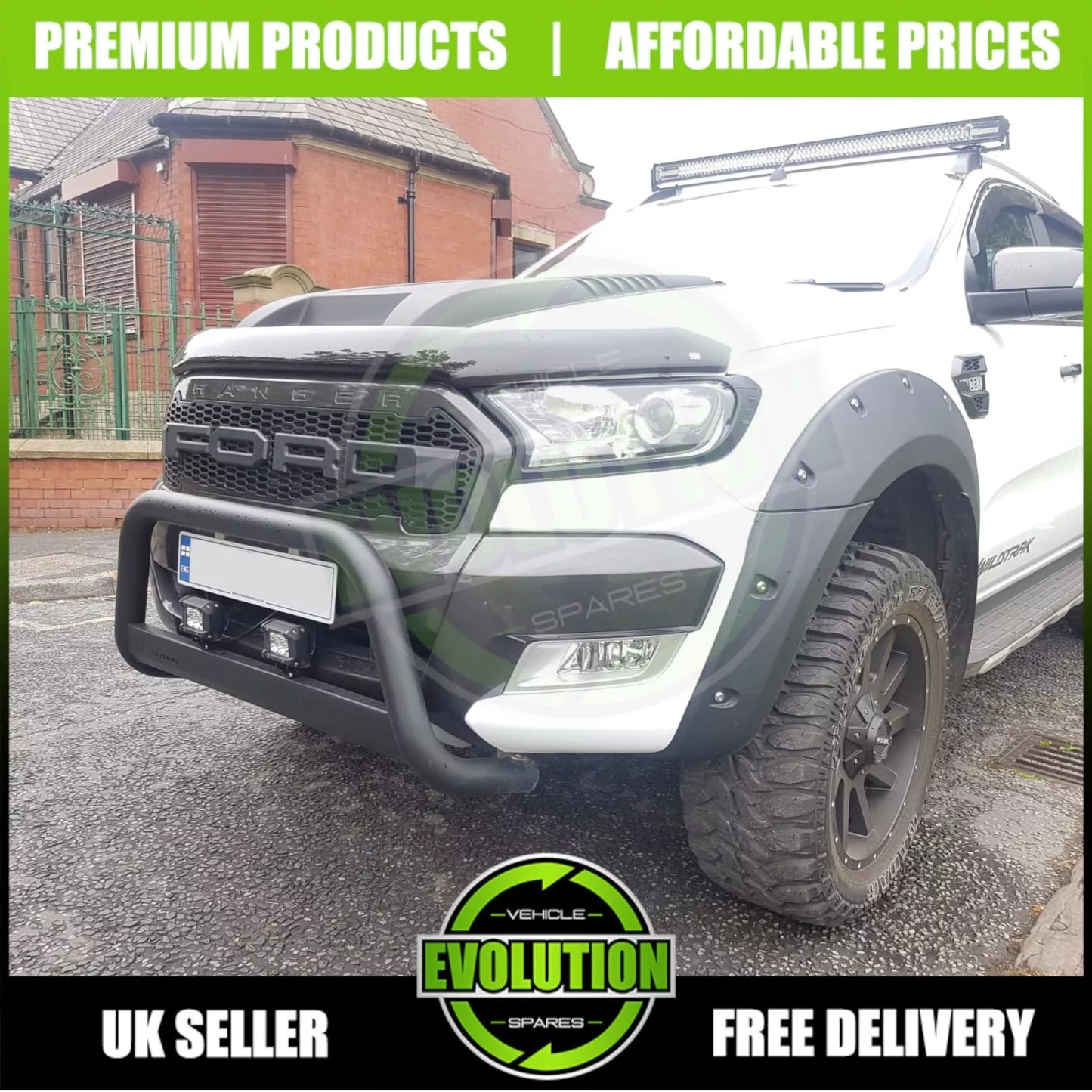 Wide Wheel Arches Fender Flares - Matte Black TO FIT FORD RANGER 2015-2019 T7